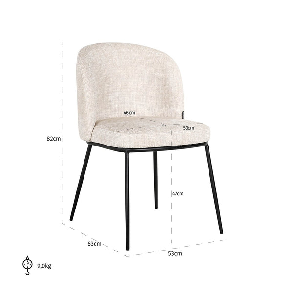 Chair Elvi Beige Chenille Fire Retardant (niagara 902 Beige) – Richmond Interiors