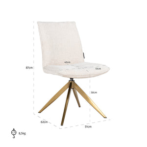 Swivel Chair Dakota Beige Chenille (niagara 902 Beige)