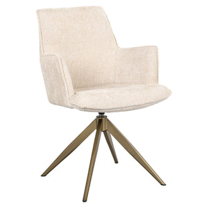 Swivel chair Dakota beige chenille (Niagara 902 beige)