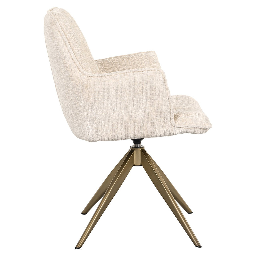 Swivel chair Dakota beige chenille (Niagara 902 beige)