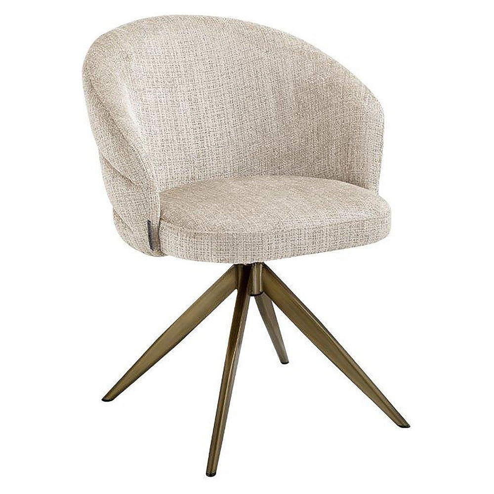 Swivel chair Zendaya beige chenille (Niagara 902 beige)