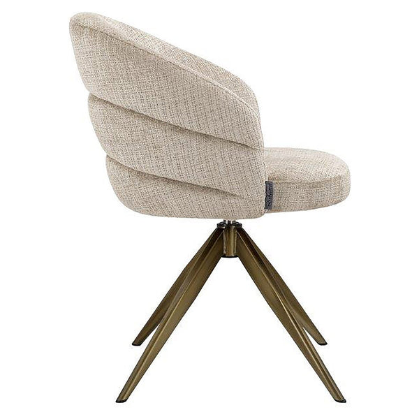 Swivel Chair Zendaya Beige Chenille (niagara 902 Beige)