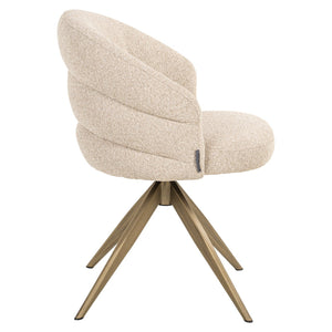 Dining chair Zendaya biscotti swivel fire retardant