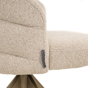 Dining chair Zendaya biscotti swivel fire retardant