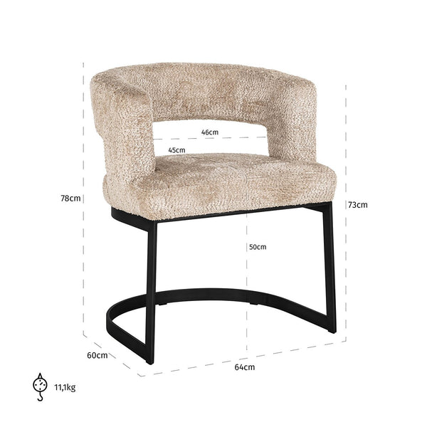 Chair Ellis Lovely Beige (be Lovely 170 Beige)