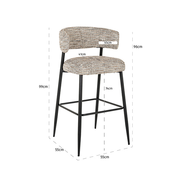 Counter Stool Rochelle Trendy Nature (set of 2) (be Trendy 01 Nature)