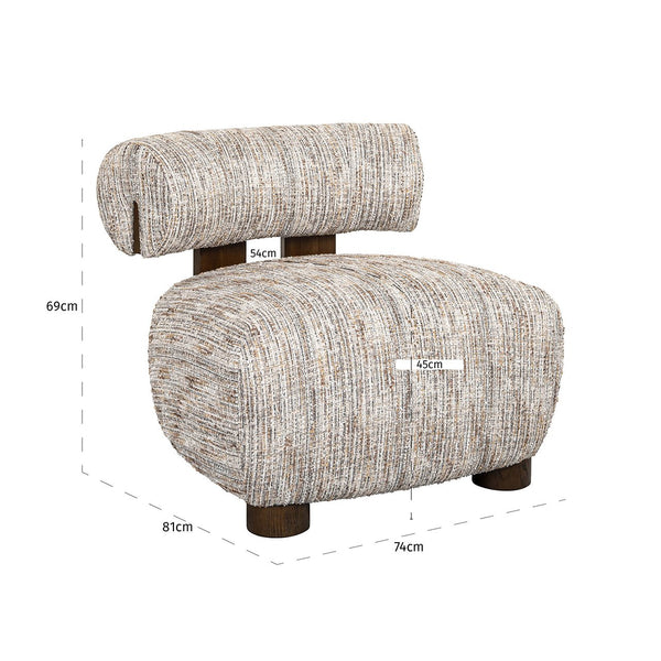 Lounge Chair Arabella Greige Coco (greige Coco)