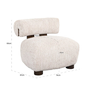 Lounge Chair Arabella Lovely Cream (be Lovely 11 Cream)