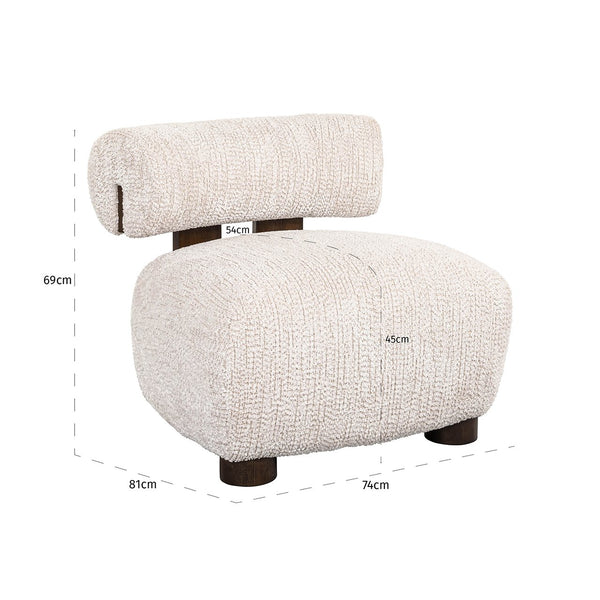 Lounge Chair Arabella Lovely Cream (be Lovely 11 Cream)