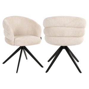 Dining chair Serenity niagara beige swivel fire retardant