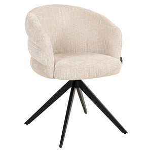 Dining chair Serenity niagara beige swivel fire retardant