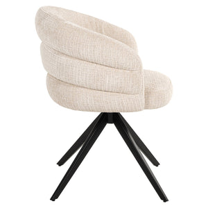 Dining chair Serenity niagara beige swivel fire retardant