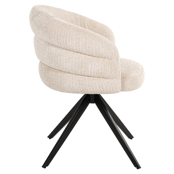 Dining chair Serenity niagara beige swivel fire retardant