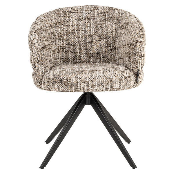 Dining chair Serenity brown omara swivel fire retardant