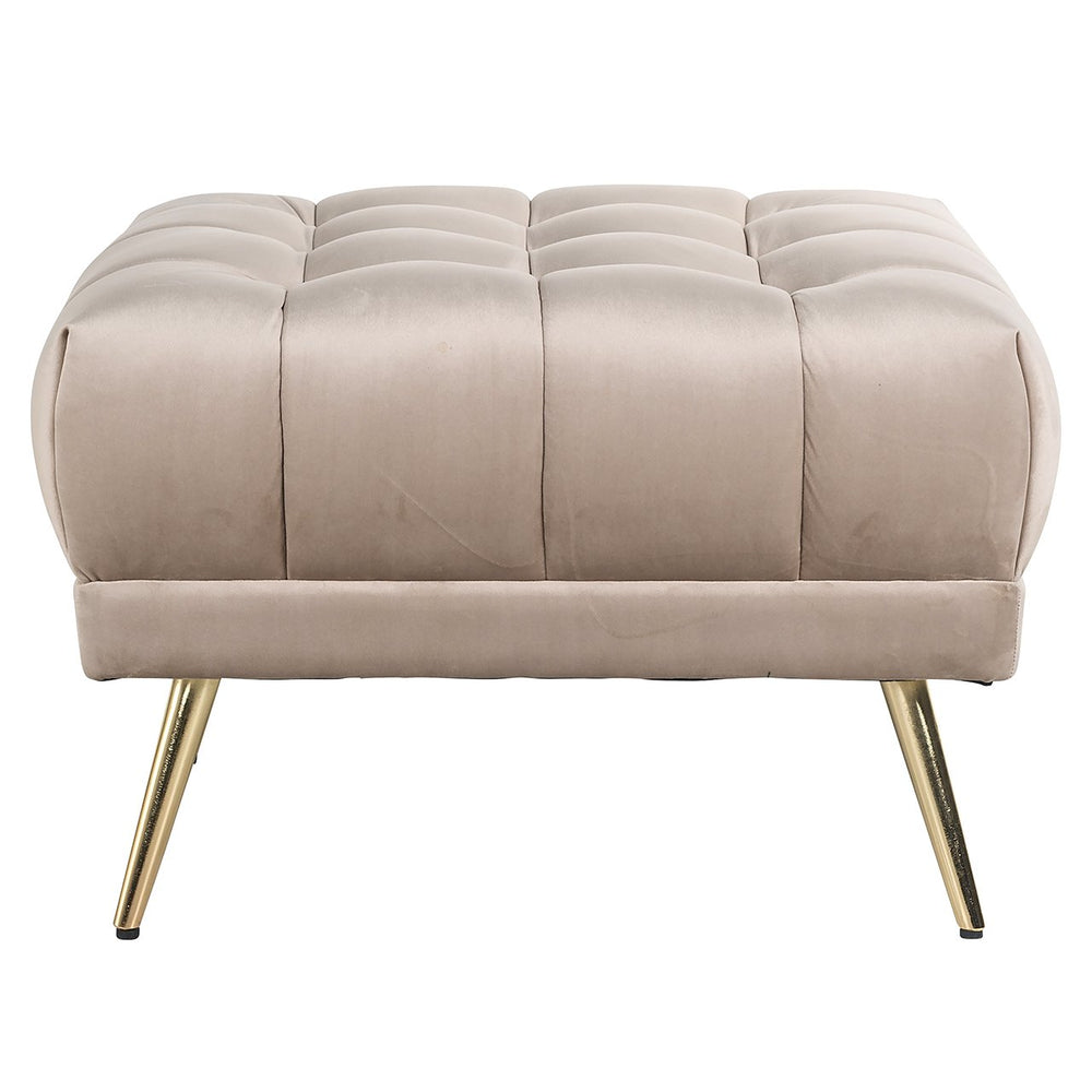 Pouffe Huxley khaki velvet (Quartz Khaki 903)