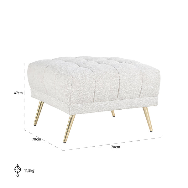 Hocker Huxley White Bouclé (copenhagen 900 Bouclé White)