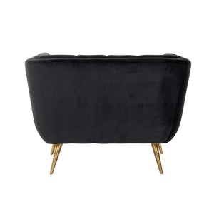 Lounge Chair Huxley Antraciet Velvet / Brushed Gold (quartz Antraciet 801)