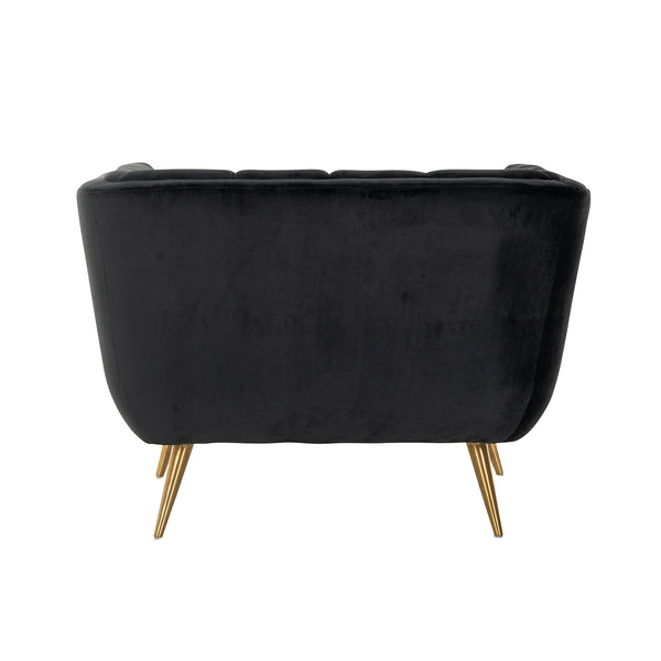Lounge Chair Huxley Antraciet Velvet / Brushed Gold (quartz Antraciet 801)