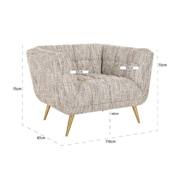 Lounge Chair Huxley Trendy Nature (be Trendy 01 Nature)