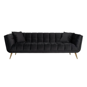 Sofa Huxley Antraciet Velvet / Brushed Gold (quartz Antraciet 801)