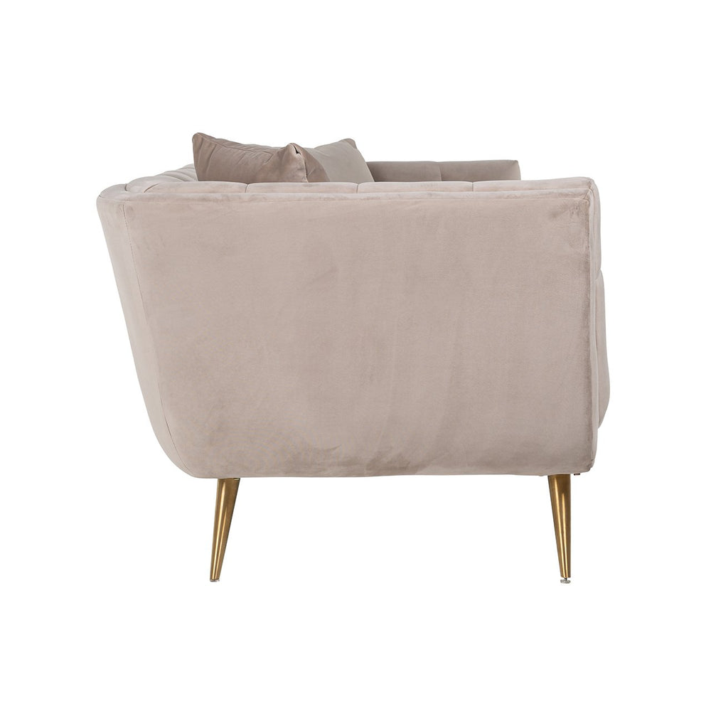 Sofa Huxley Khaki velvet / Brushed gold (Quartz Khaki 903)