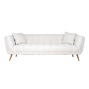 Sofa Huxley White Bouclé / Brushed Gold (copenhagen 900 Bouclé White)
