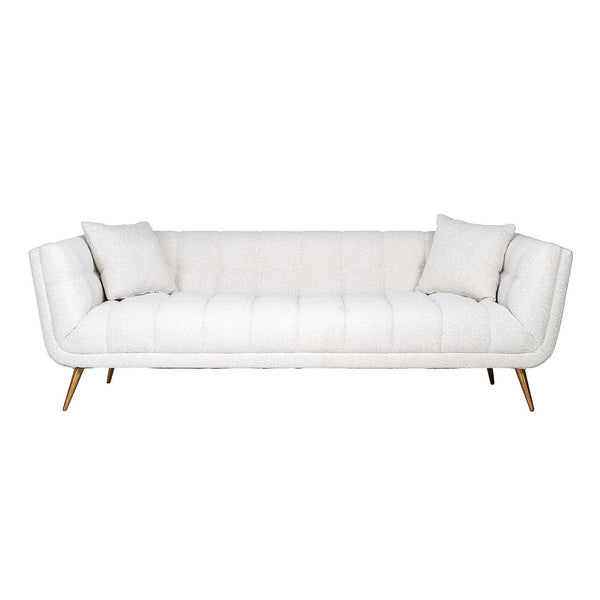 Sofa Huxley White Bouclé / Brushed Gold (copenhagen 900 Bouclé White)