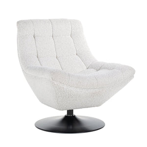 Swivel chair Richelle White Bouclé fire retardant (Copenhagen 900 Bouclé White)