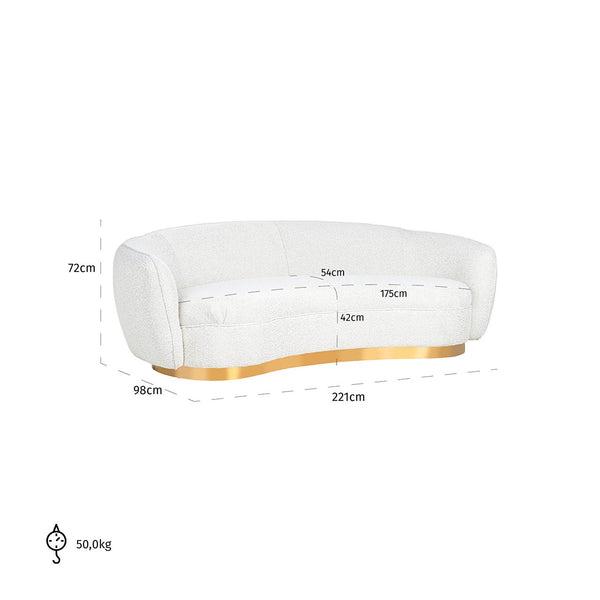 Sofa Waylon White Bouclé (copenhagen 900 Bouclé White)