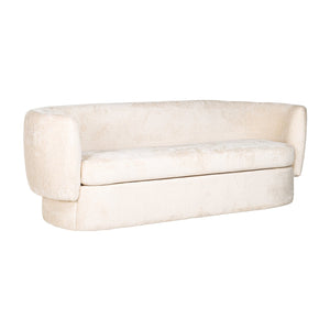 Sofa Donatella white chenille fire retardant (FR-Bergen 900 white chenille)
