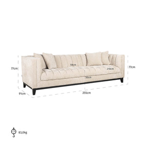 Sofa Beauchamp 4 – Seater Cream Unicorn (unicorn 11 Cream)