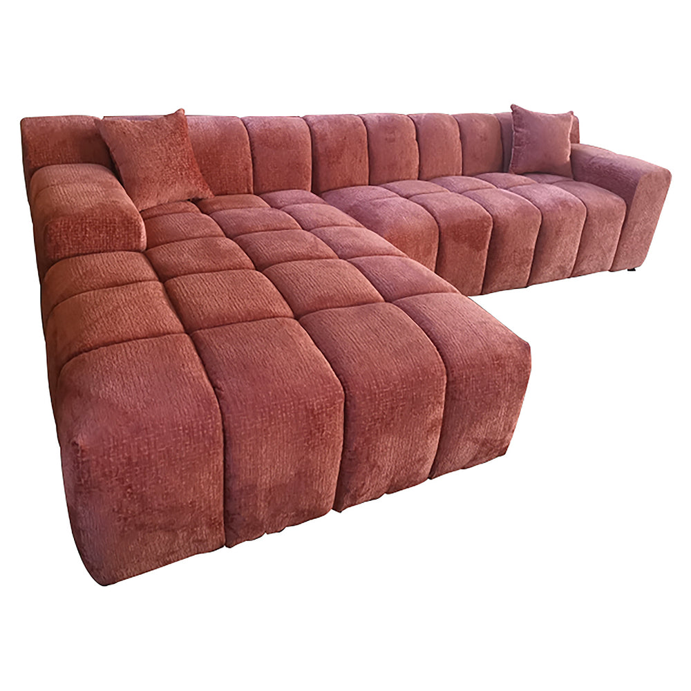Sofa Cube 3-seater + lounge left (Fusion 92 Blush)