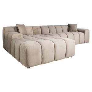 Sofa Cube 3-seater + lounge left (Quartz Khaki 903)