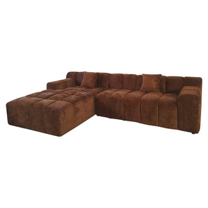 Sofa Cube 3-seater + lounge left (Be Lovely 603 Cinnamon)