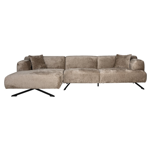 Sofa Donovan 3 – Seater + Lounge Left (bergen 104 Taupe Chenille)