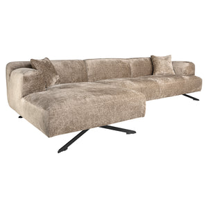Sofa Donovan 3 – Seater + Lounge Left (bergen 104 Taupe Chenille)
