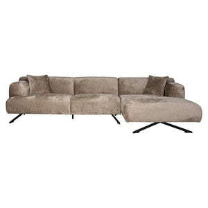 Sofa Donovan 3 – Seater + Lounge Right (bergen 104 Taupe Chenille)