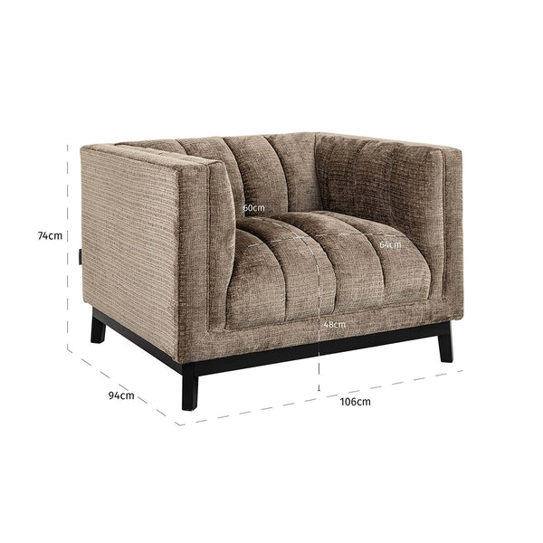 Lounge Chair Beaudy Stone Chenille Fire Retardant (niagara 104 Stone Chenille) – Richmond Interiors – Ex Display Immediately Available From Our Buzzards Valley Showroom