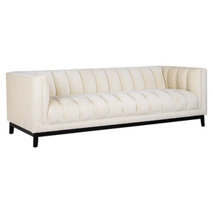 Sofa Beaudy white chenille fire retardant (FR-Bergen 900 white chenille)