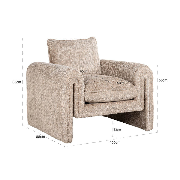 Lounge Chair Sandro Lovely Beige (be Lovely 170 Beige)