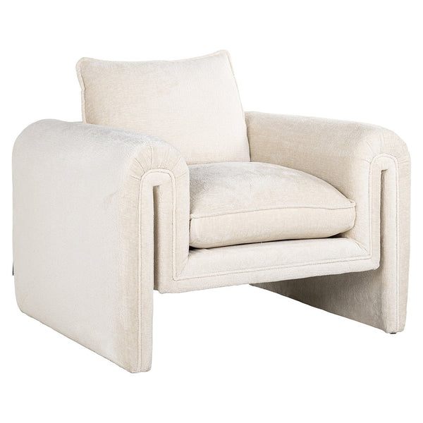 Lounge chair Sandro white chenille (Bergen 900 white chenille)