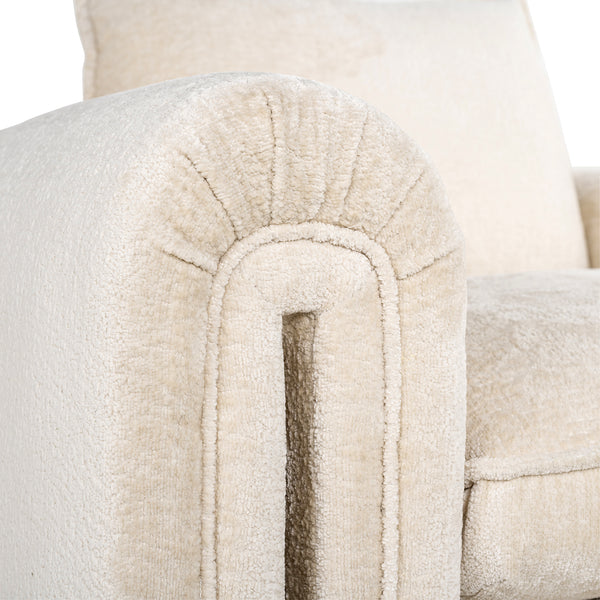 Lounge Chair Sandro White Chenille (bergen 900 White Chenille)