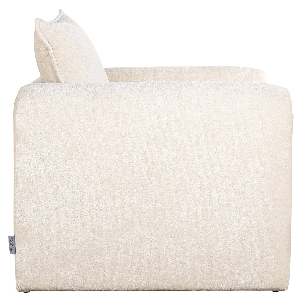 Lounge chair Sandro white chenille (Bergen 900 white chenille)