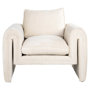 Lounge Chair Sandro White Chenille (bergen 900 White Chenille)