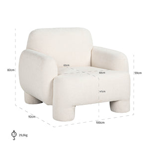 Lounge Chair Boli Unicorn White (unicorn 02 White)