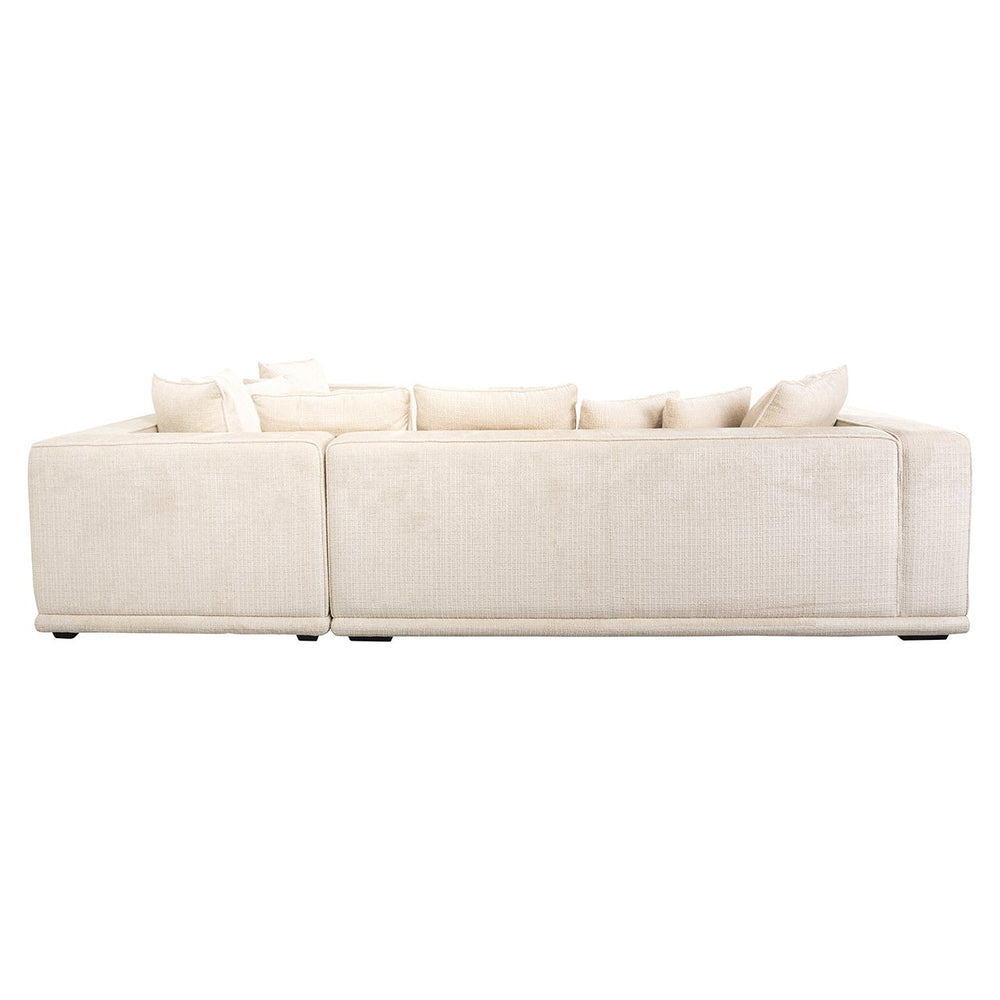 Corner sofa Lusso beige chenille (Niagara 902 beige)