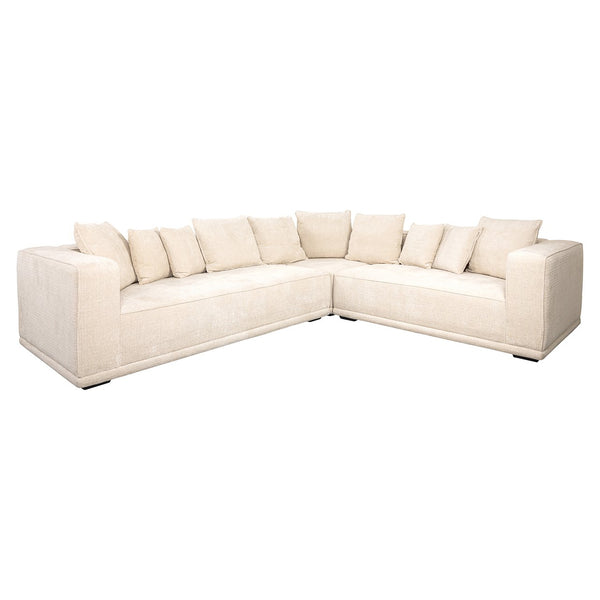 Corner Sofa Lusso Beige Chenille (niagara 902 Beige)