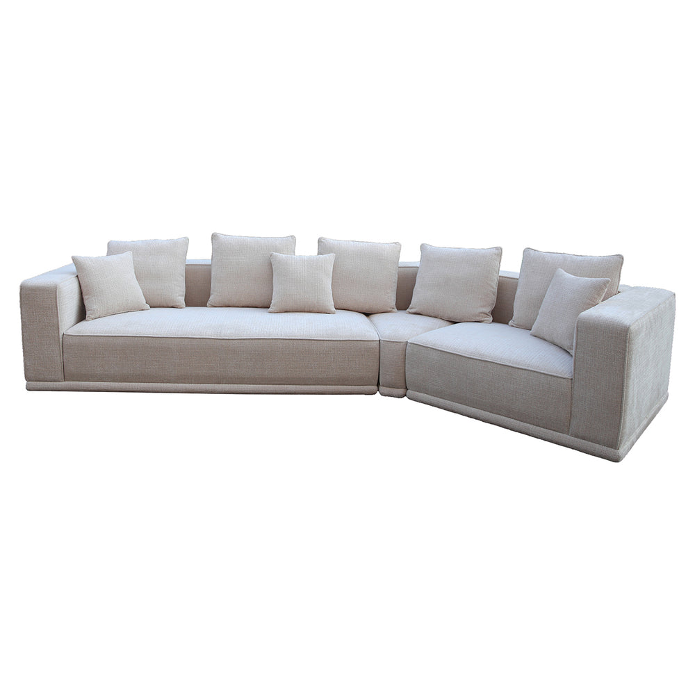 Sofa Lusso 4-seater beige chenille (Niagara 902 beige)
