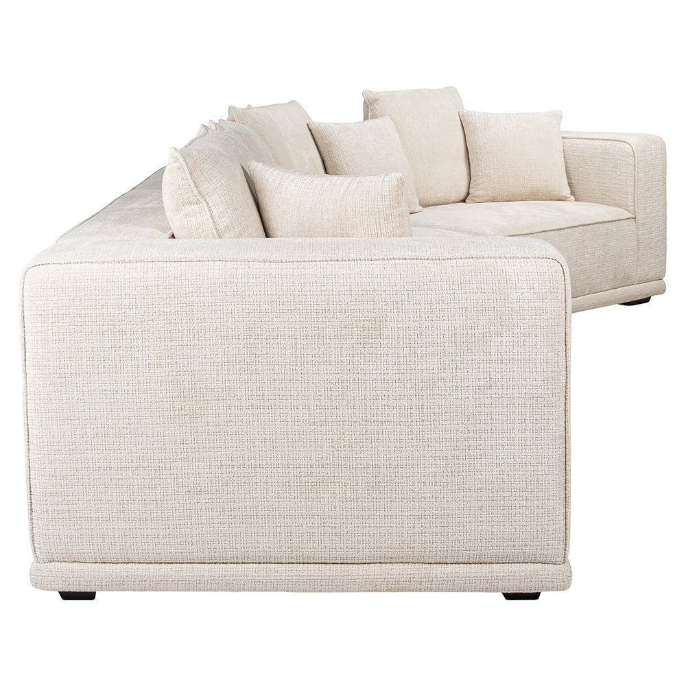 Sofa Lusso 4-seater beige chenille (Niagara 902 beige)
