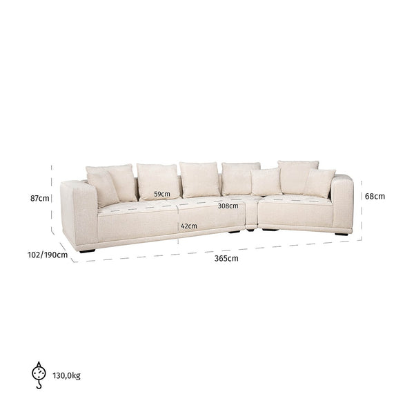 Sofa Lusso 4 – Seater Beige Chenille (niagara 902 Beige)